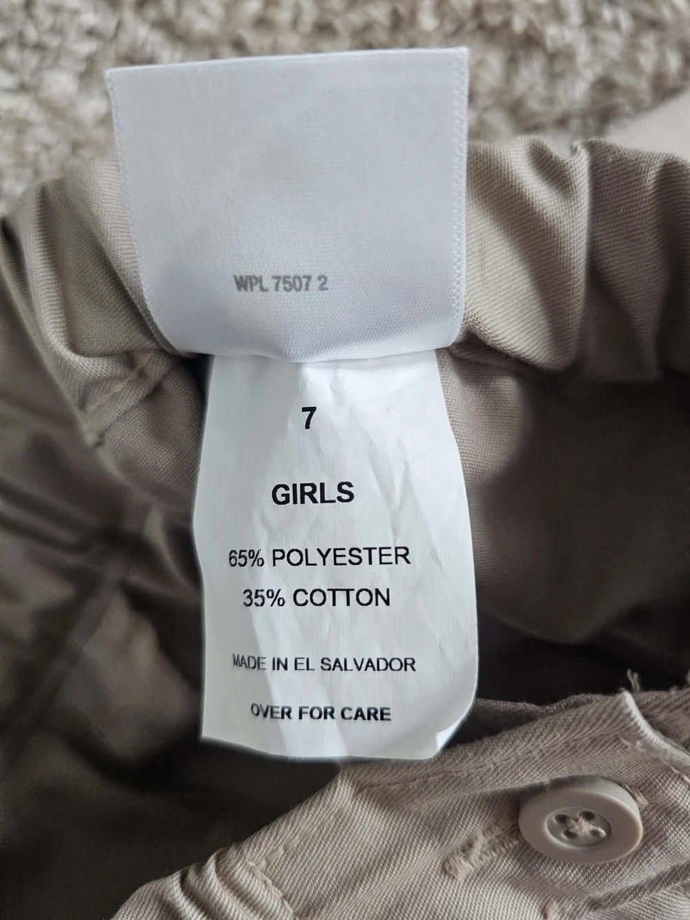 Girls' Uniform Pleated A-Line Skirt in Taupe
